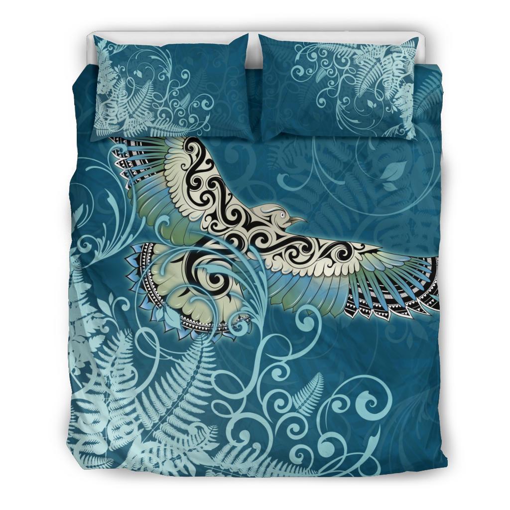 new-zealand-bedding-set-silver-fern-polynesian-style-maori-kea-bird