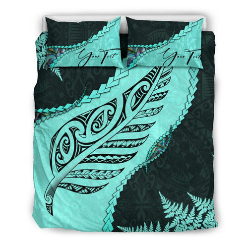 signature-custom-paua-shell-maori-silver-fern-bedding-set-turquoise