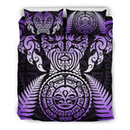 maori-face-fern-new-zealand-bedding-set-purple