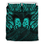 double-lion-maori-tattoo-bedding-set-new-zealand-turquoise