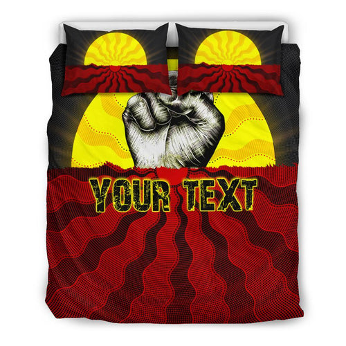 custom-aboriginal-bedding-set-black-lives-matter-sun-dot-painting