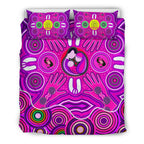 bedding-set-aboriginal-family-with-dot-painting-art