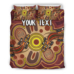 custom-aboriginal-bedding-sets-indigenous-lizard-dot-painting-art