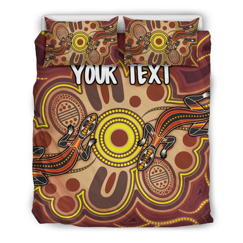custom-aboriginal-bedding-sets-indigenous-lizard-dot-painting-art