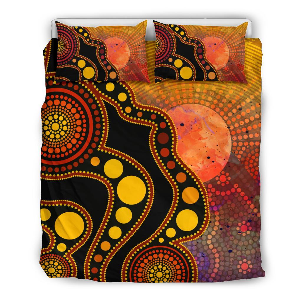aboriginal-bedding-set-australia-indigenous-flag-circle-dot-painting-art-golden