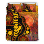 custom-text-aboriginal-bedding-set-australia-indigenous-flag-circle-dot-painting-art-golden