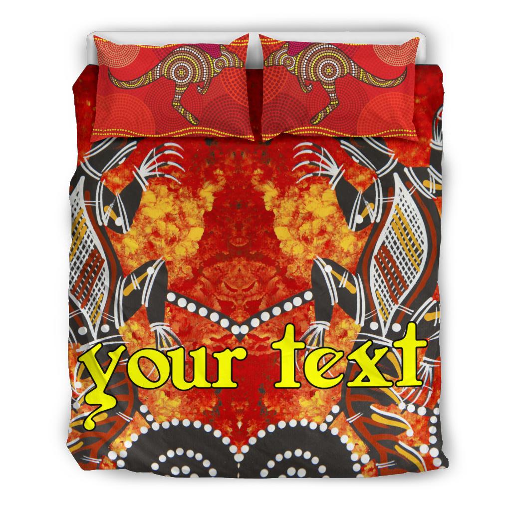 custom-bedding-sets-aboriginal-crocodile-and-kangaroo