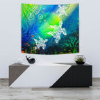 aboriginal-tapestry-indigenous-turtle-ocean-dot-painting