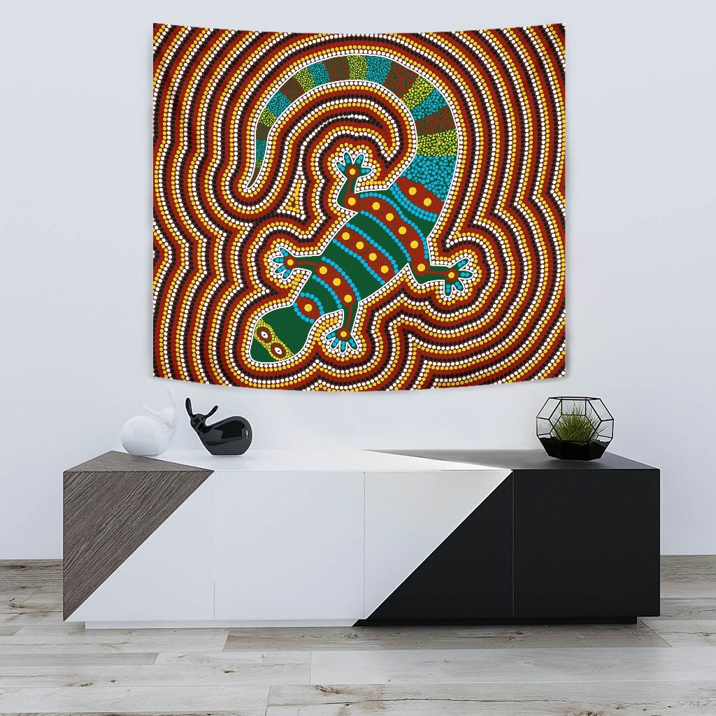 aboriginal-tapestry-lizard-dot-painting-patterns