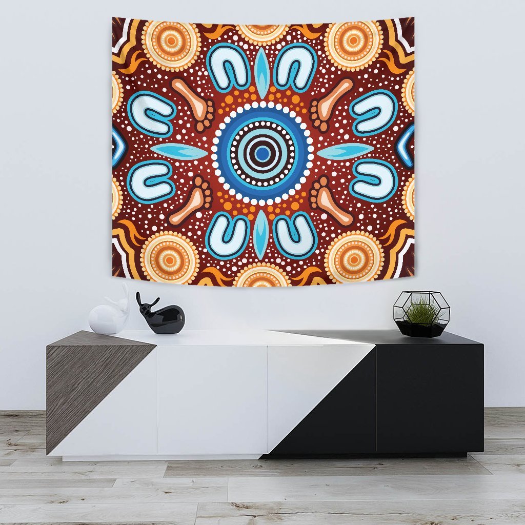 aboriginal-tapestry-indigenous-circle-dot-painting-ver02