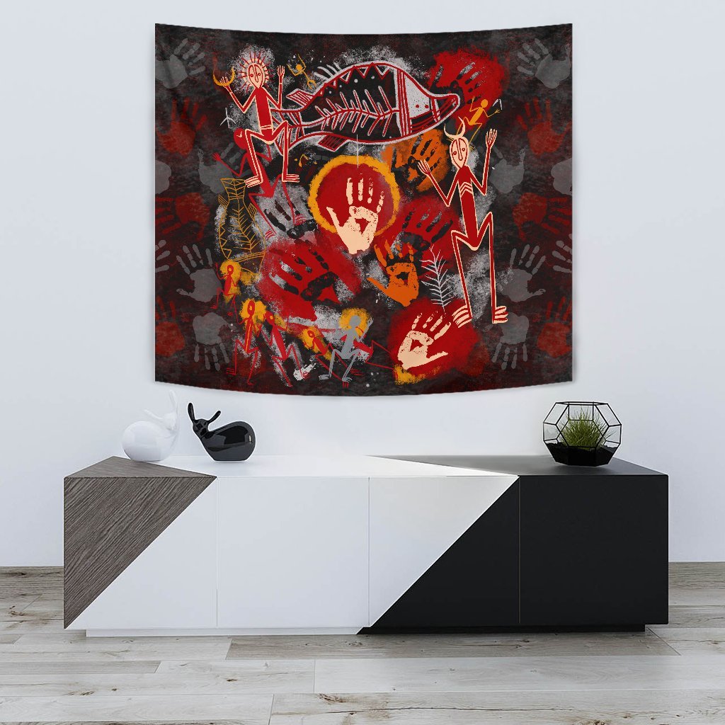 aboriginal-tapestry-indigenous-fish-hand-art