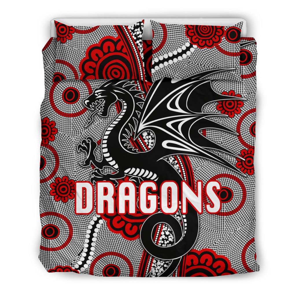 st-george-dragons-bedding-set-unique-indigenous-seamless-dots