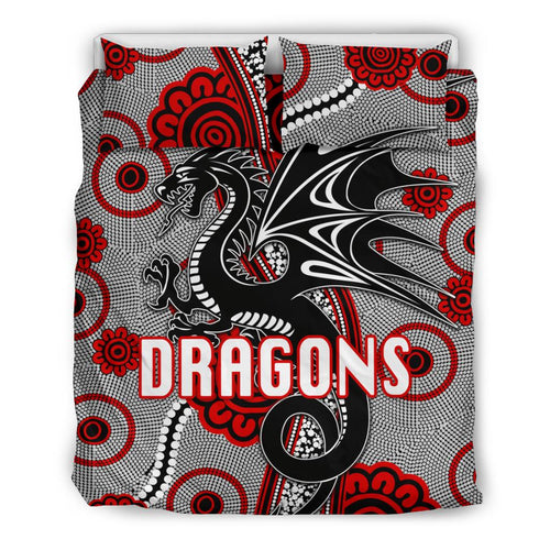 st-george-dragons-bedding-set-unique-indigenous-seamless-dots