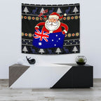 christmas-personalised-tapestry-australia-santa-claus-hold-the-flag-black