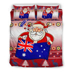 christmas-personalised-bedding-set-australia-santa-claus-hold-the-flag-red