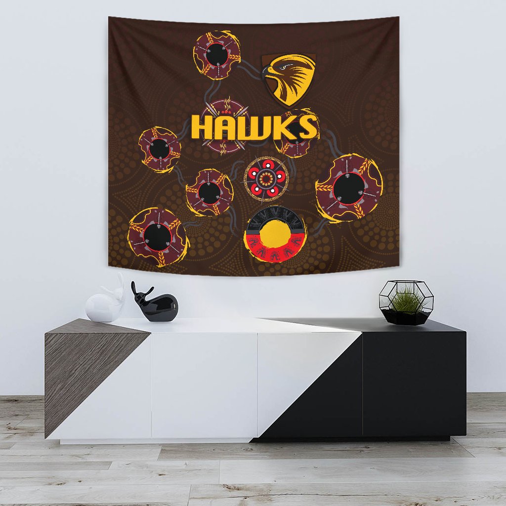 hawthorn-tapestry-hawks-indigenous-brown