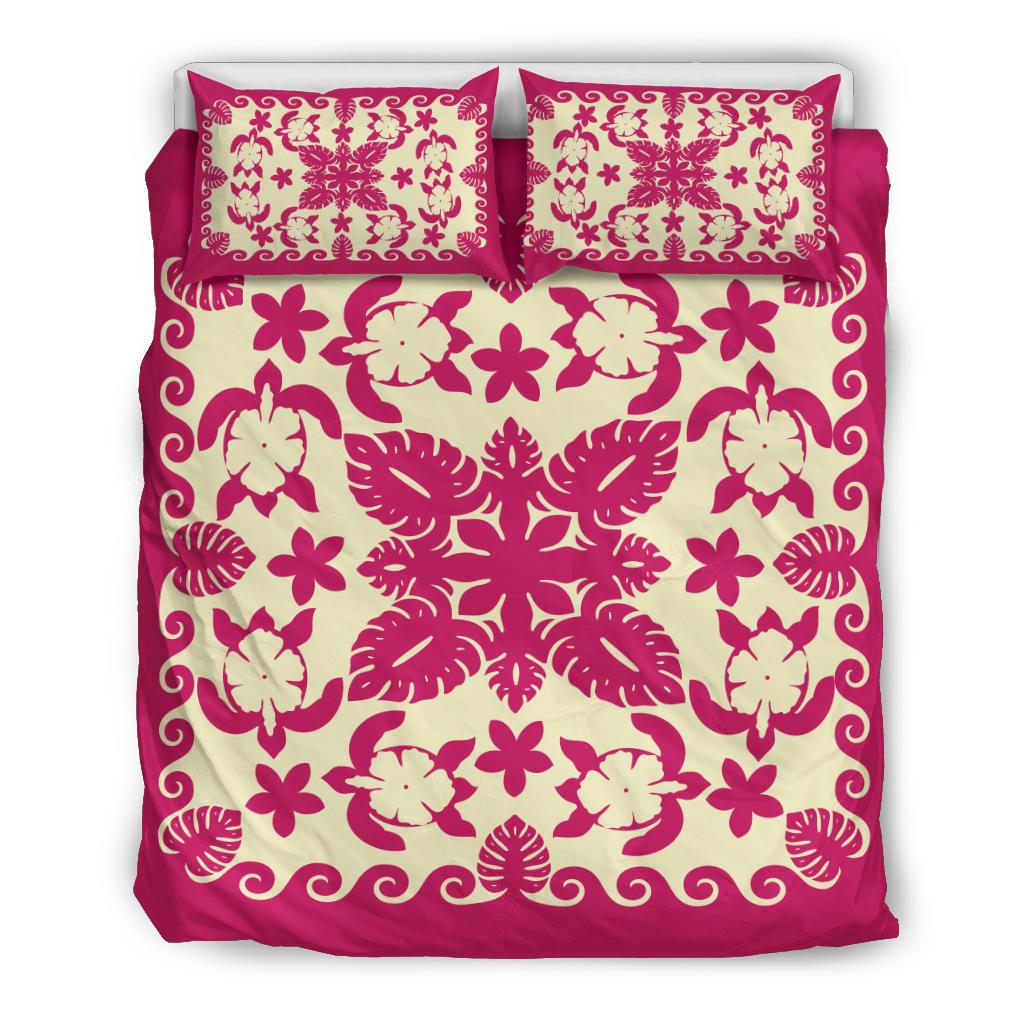 turtle-with-hibiscus-royal-pink-bedding-set