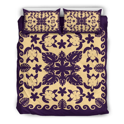turtle-with-hibiscus-royal-purple-bedding-set