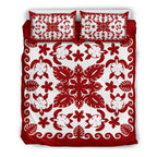 turtle-with-hibiscus-royal-red-bedding-set
