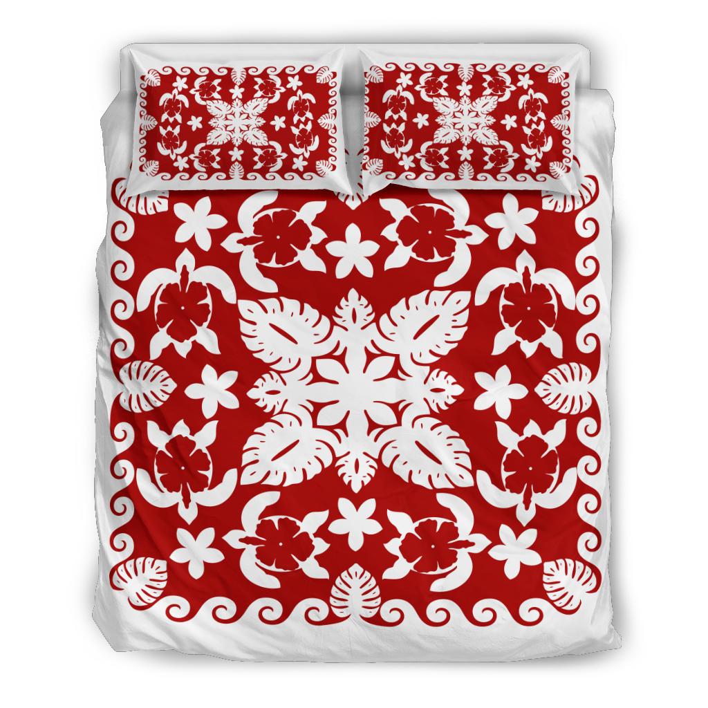 turtle-with-hibiscus-royal-white-bedding-set