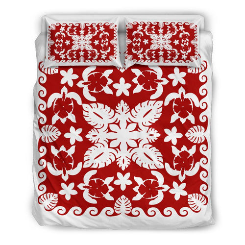 turtle-with-hibiscus-royal-white-bedding-set