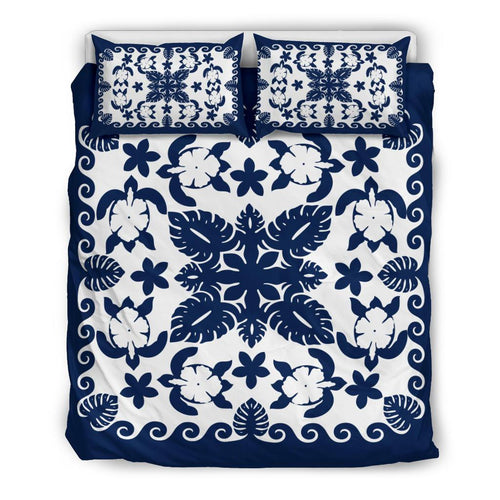 turtle-with-hibiscus-royal-navy-bedding-set