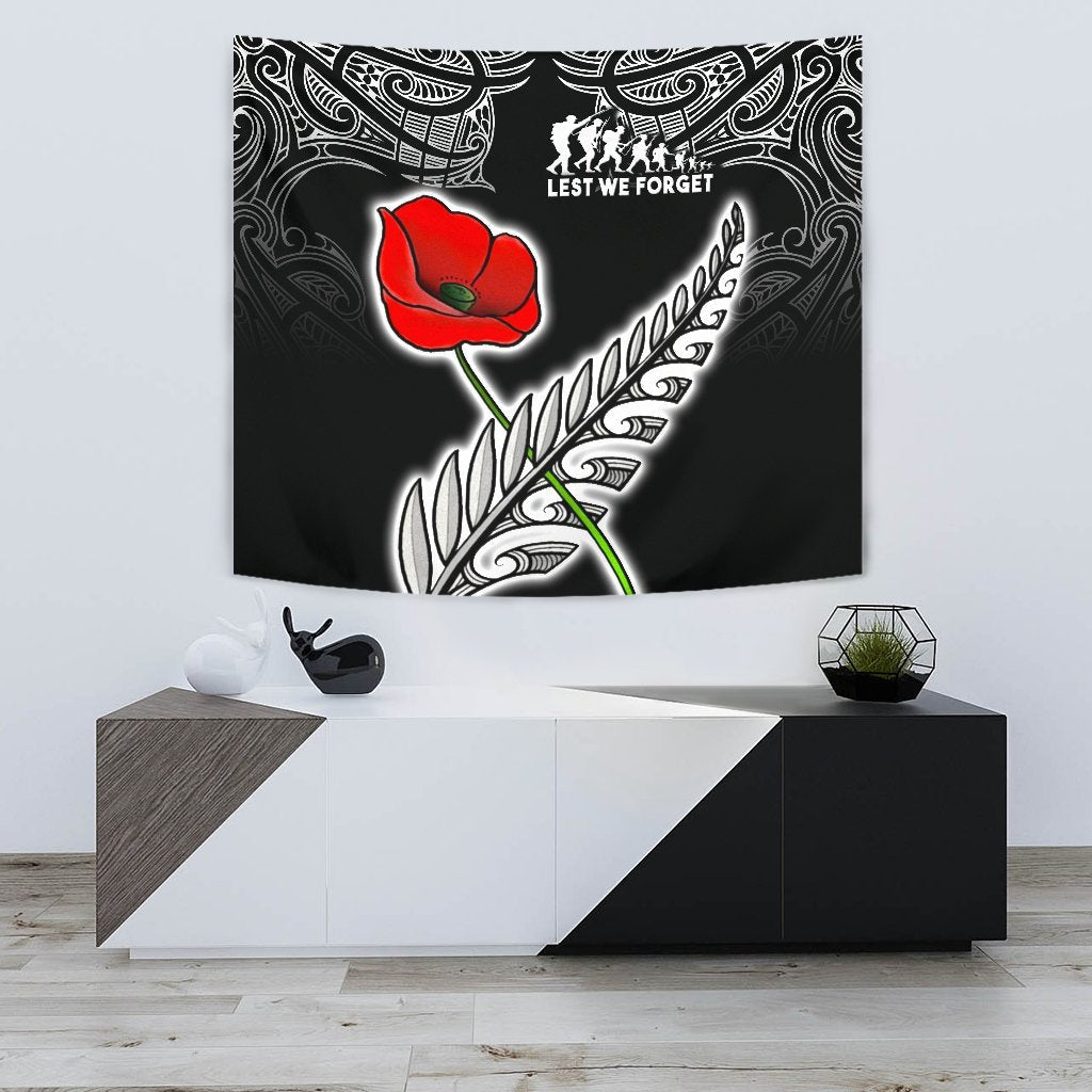anzac-australia-and-new-zealand-tapestry-poppy-fern-lest-we-forget