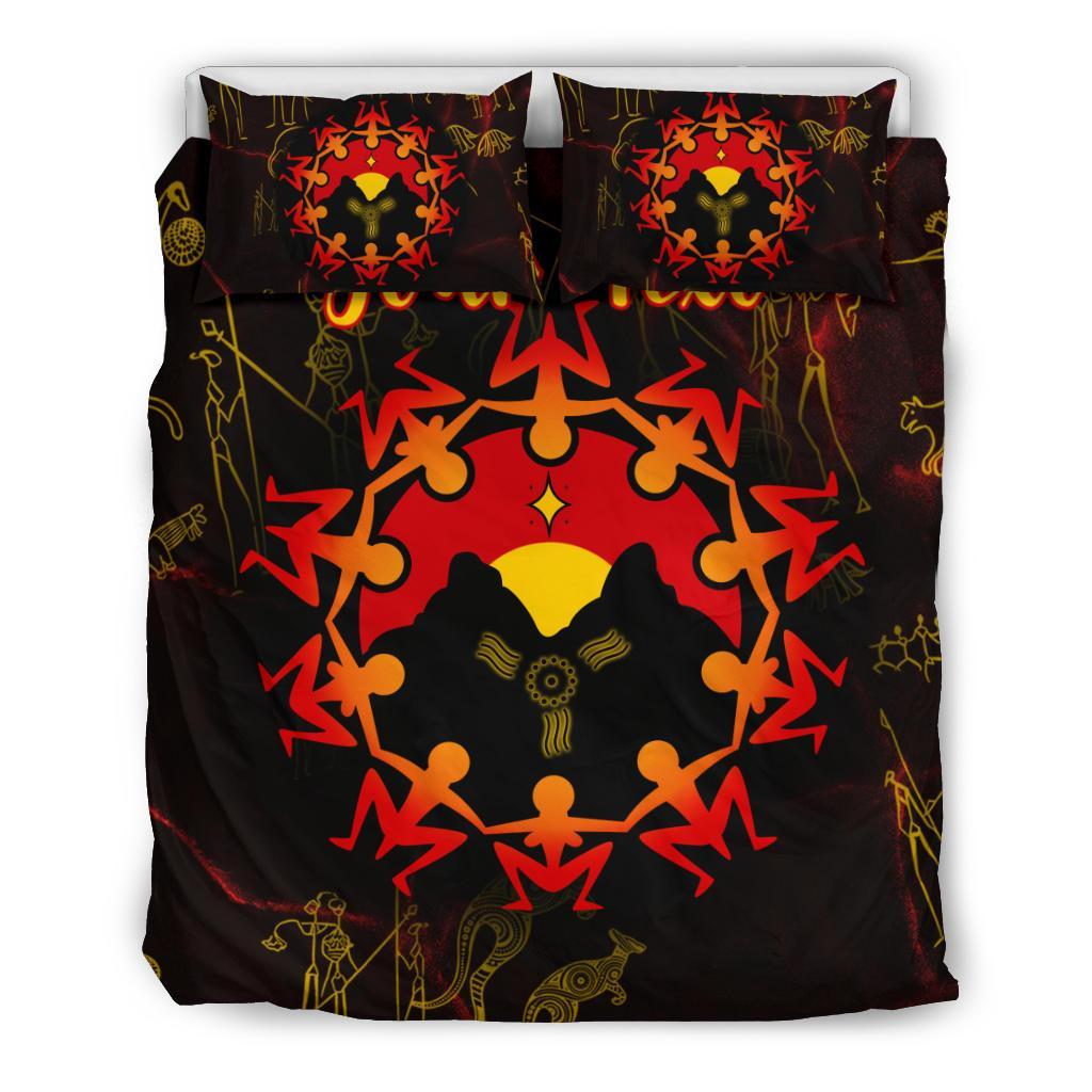 custom-aboriginal-bedding-set-australia-map-and-indigenous-flag