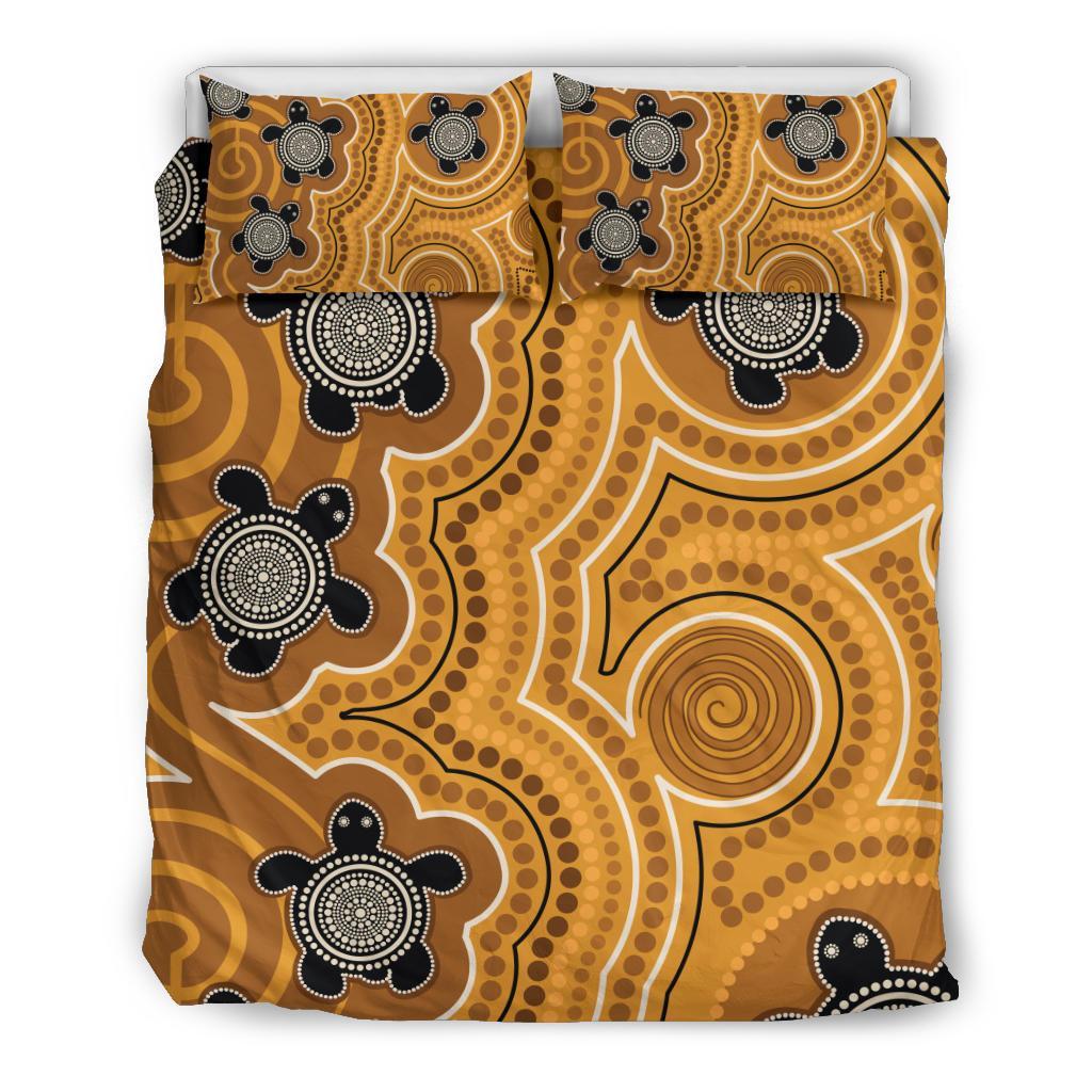 aboriginal-bedding-set-indigenous-turtle-gold-version