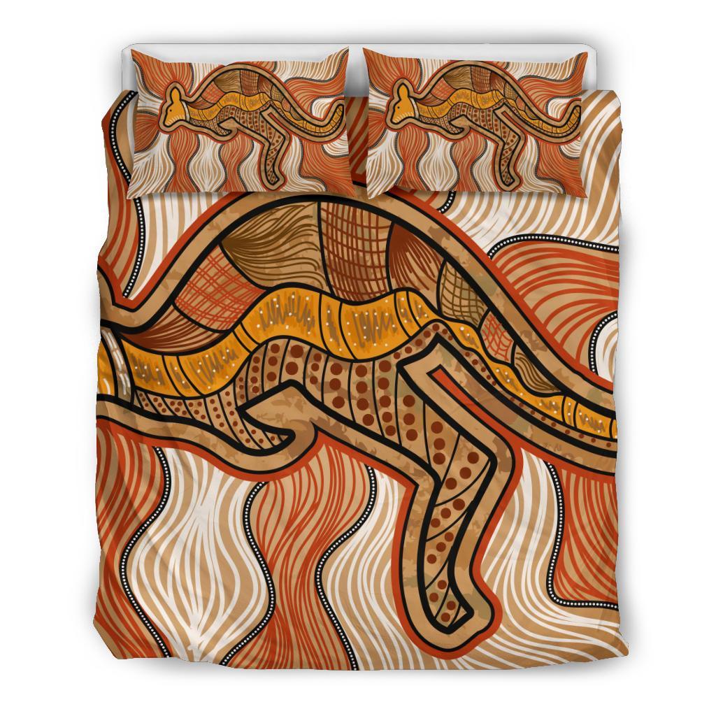 aboriginal-bedding-set-indigenous-kangaroo-vintage-stye