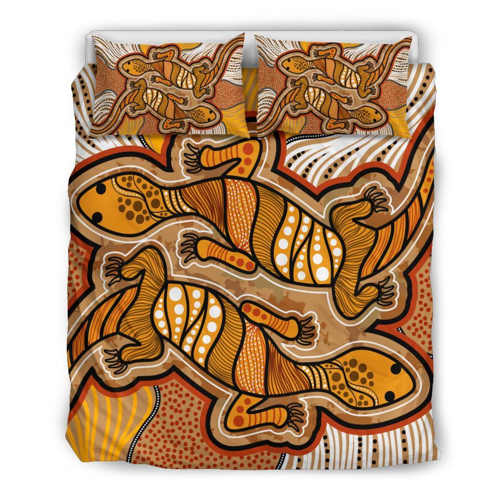 aboriginal-bedding-set-indigenous-two-lizard-vintage-stye