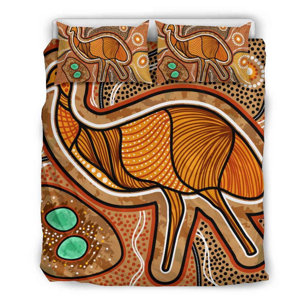 aboriginal-bedding-set-indigenous-emu-vintage-stye