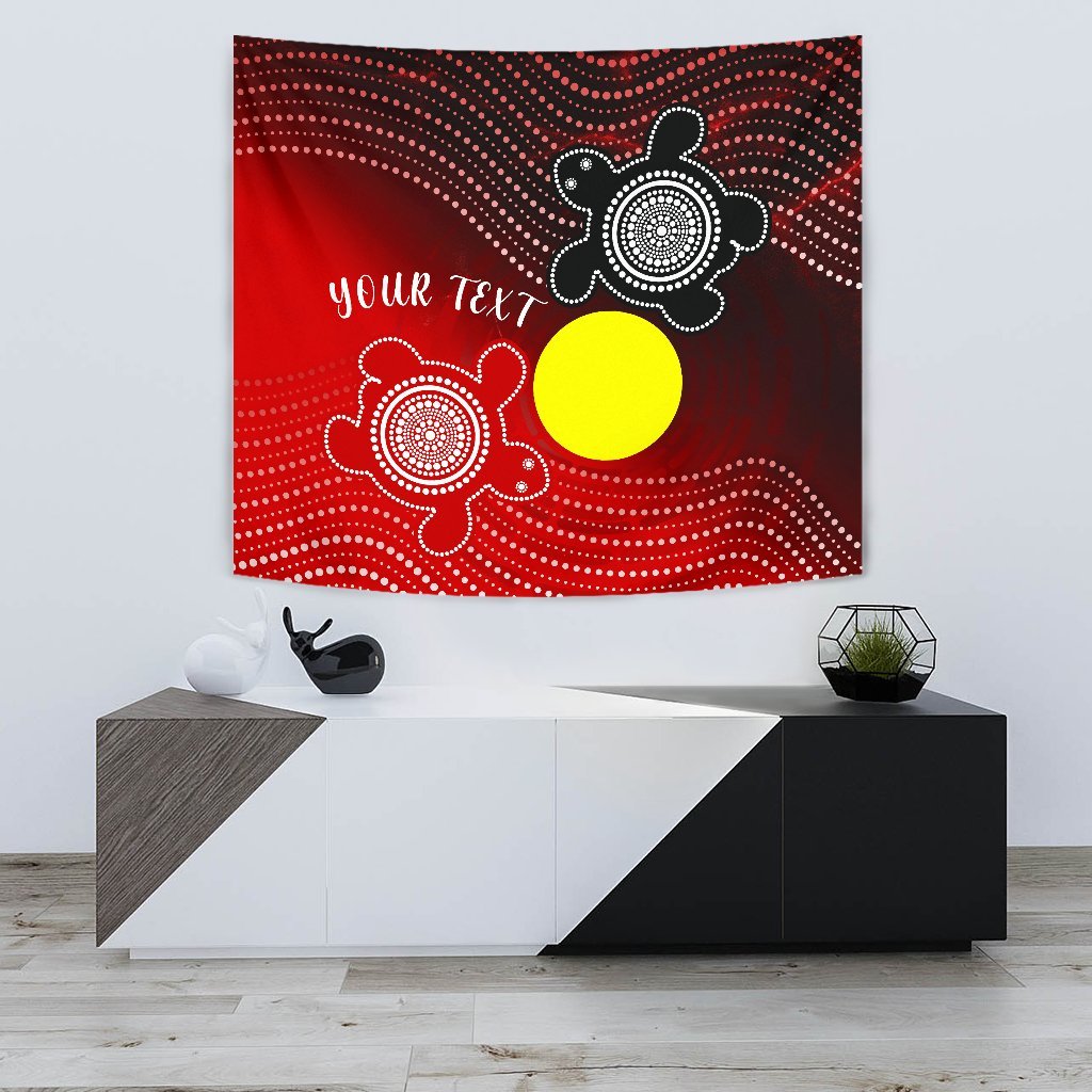 custom-aboriginal-tapestry-indigenous-circle-dot-painting-style