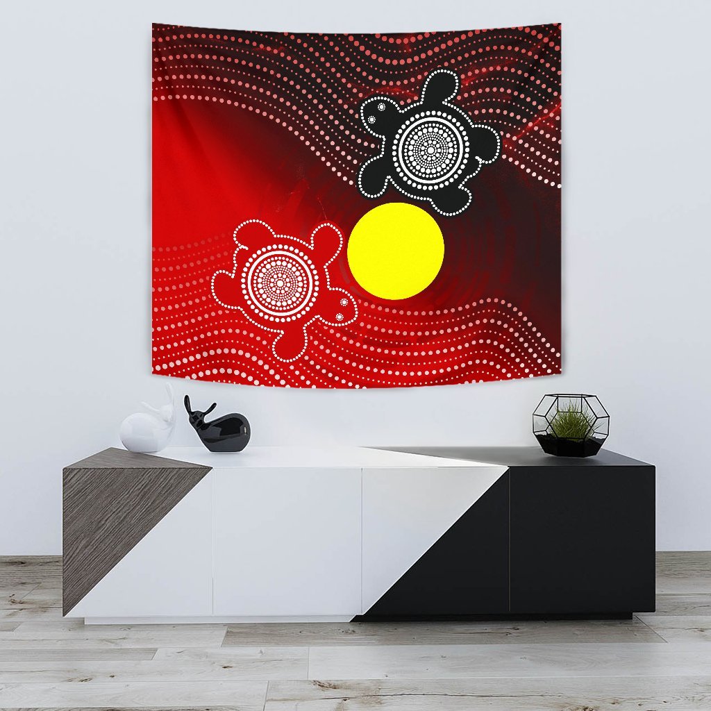 aboriginal-tapestry-indigenous-circle-dot-painting-style