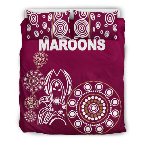 queensland-bedding-set-maroons-simple-indigenous