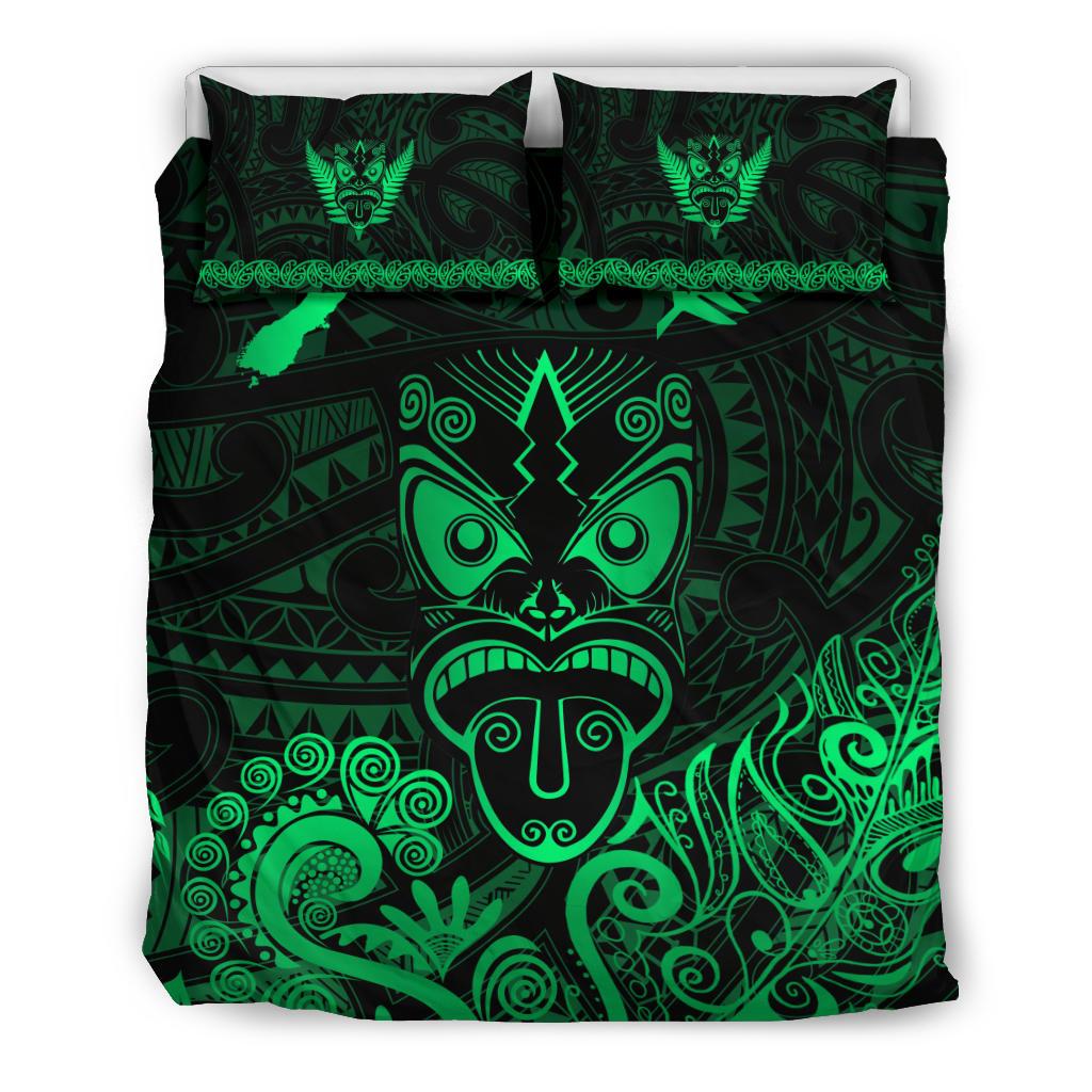 maori-aotearoa-rugby-haka-bedding-set-new-zealand-silver-fern-green