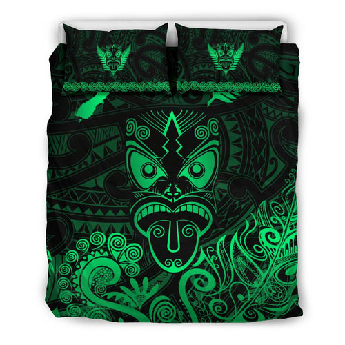 maori-aotearoa-rugby-haka-bedding-set-new-zealand-silver-fern-green