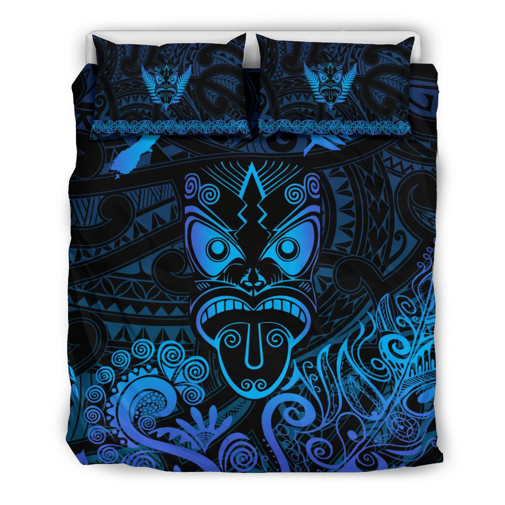 maori-aotearoa-rugby-haka-bedding-set-new-zealand-silver-fern-blue