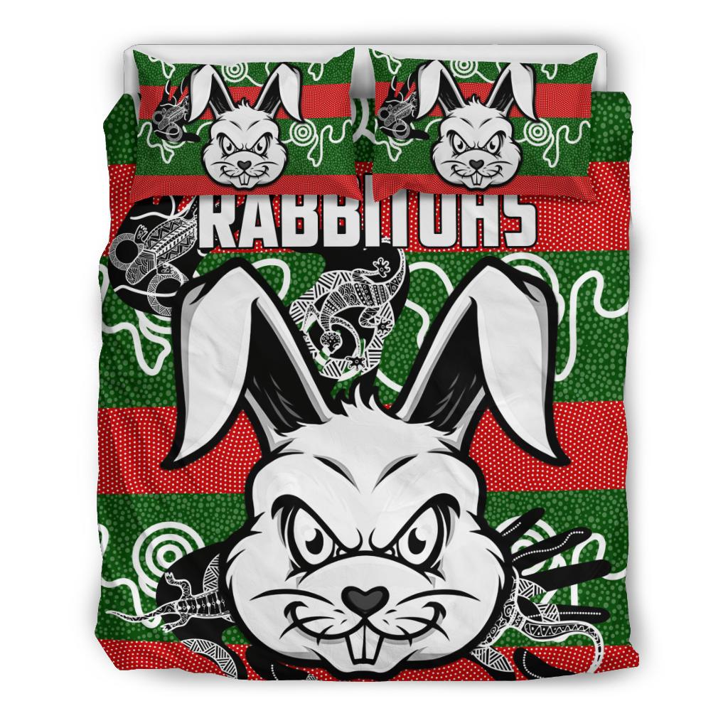 rabbitohs-indigenous-bedding-set-rabbit-head
