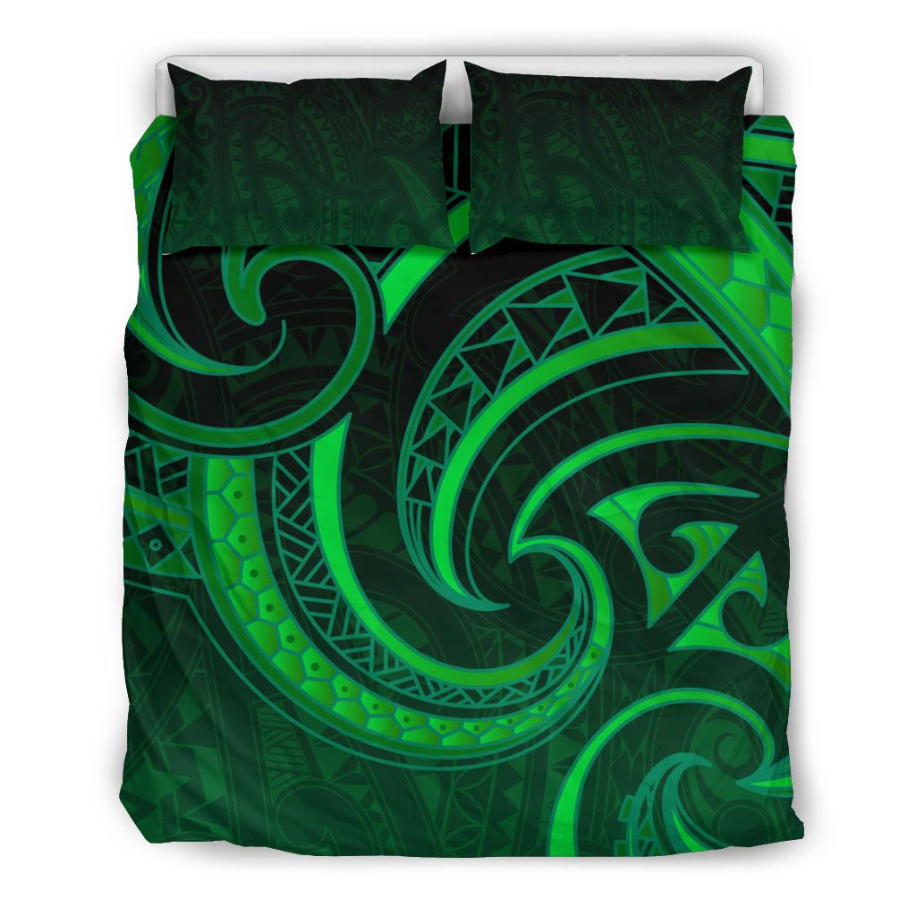 new-zealand-maori-mangopare-bedding-set-polynesian-green