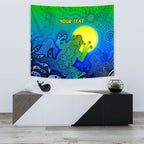 customaboriginal-tapestry-indigenous-frog-blue