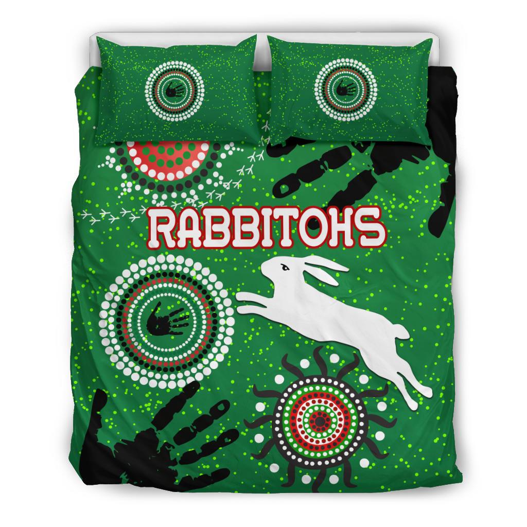 south-sydney-rabbitohs-indigenous-bedding-set-country-style