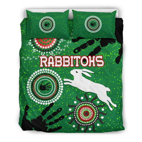 south-sydney-rabbitohs-indigenous-bedding-set-country-style