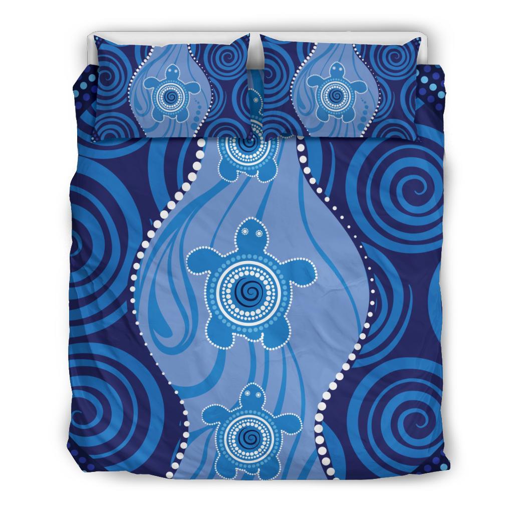 aboriginal-bedding-set-aboriginal-dot-art-painting-with-turtle