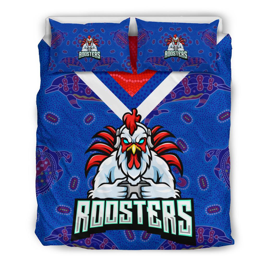 sydney-roosters-indigenous-bedding-set-prairie-style-no-1