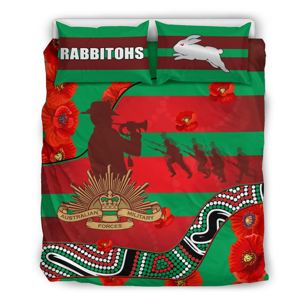rabbitohs-anzac-day-bedding-set-rugby-south-sydney-indigenous-military
