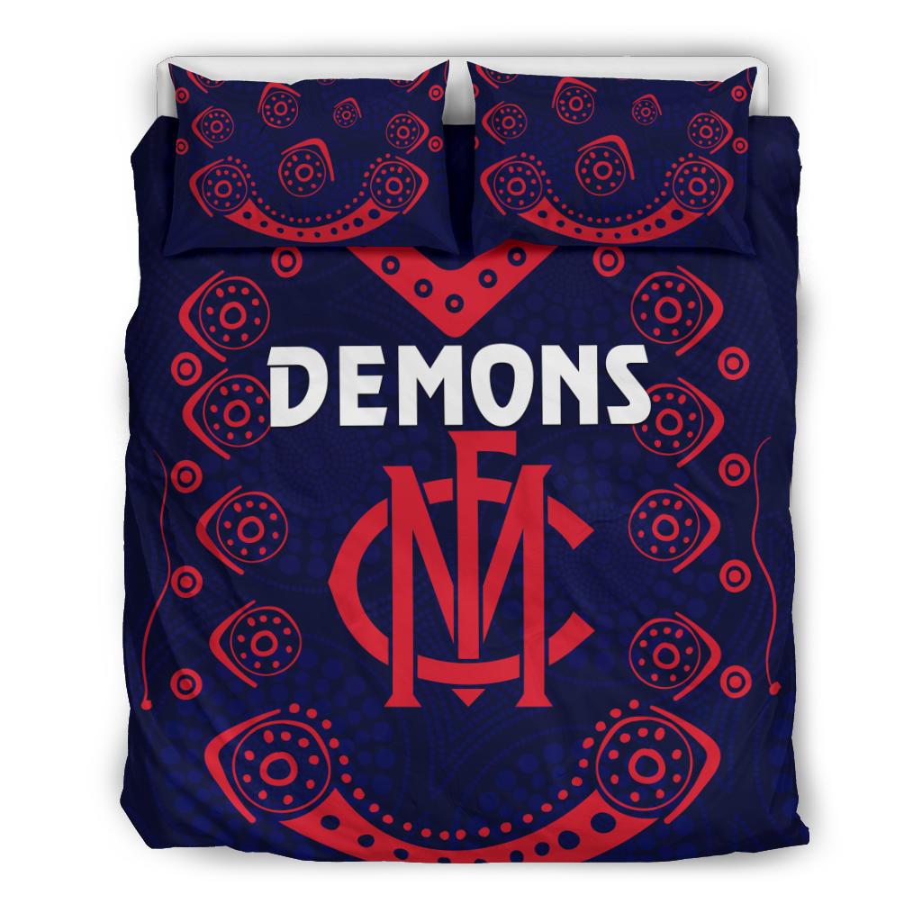 melbourne-demons-indigenous-bedding-set-football