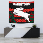 south-sydney-rabbitohs-tapestry-anzac-day-poppy-flower-vibes