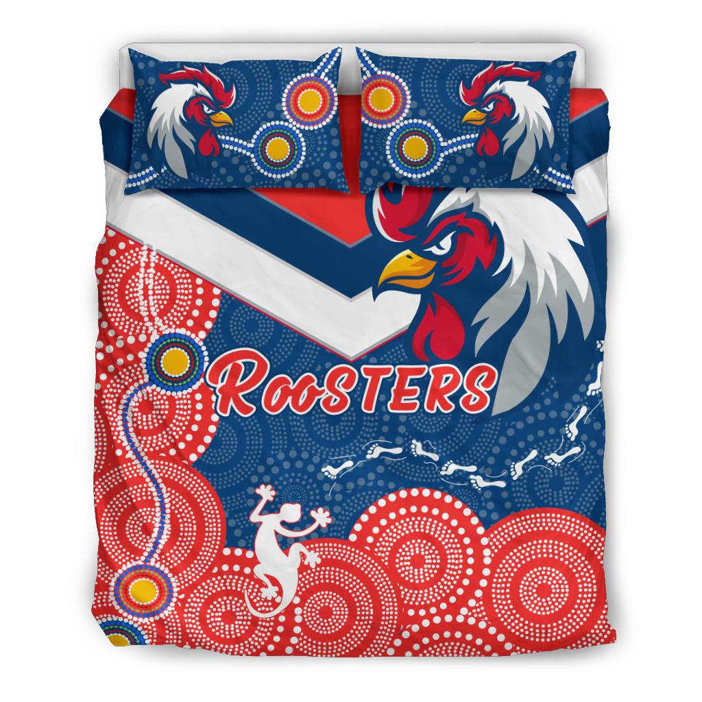 roosters-bedding-set-red-aboriginal-rugby