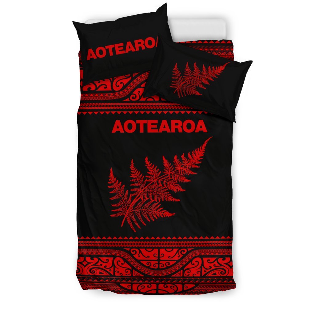 aotearoa-new-zealand-maori-bedding-set-silver-fern-red